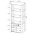 Laurelton - 3-Shelf Media Tower Tall Pier Cabinet - Light Oak