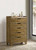 Henderson - 5-Drawer Bedroom Chest Of Drawers - Medium Oak