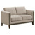 Islington - Fabric Upholstered Panel Arm Loveseat - Taupe