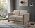 Islington - Fabric Upholstered Panel Arm Loveseat - Taupe