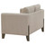 Islington - Fabric Upholstered Panel Arm Loveseat - Taupe