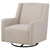 Sorrel - Fabric Upholstered Swivel Glider Arm Chair - Latte
