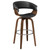 Zion - Swivel Bar Stool-Seat, Box 1 of 2 - Walnut And Black