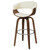 Zion - Swivel Bar Stool-Seat, Box 1 of 2 - Walnut And Ecru
