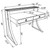 Gemma - Writing Desk, Box 1 of 2 - White High Gloss