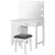 Elijah - Vanity Desk & Stool, Box 2 of 2 - White And Dark Gray