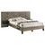 Marley - Queen Headboard Bed Panel With Nightstand, Box 2 of 3 - Light Brown And Walnut