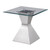 Jenny - Glass Top End Table - Silver
