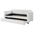 Patricia - Arms & Slats Boucle Upholstered Twin Day Bed With Trundle - White