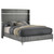 Lucia - Queen Headboard, Headboard Wings, Footboard & Slats, Box 1 of 2 - Gray