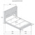 Lucia - Queen Headboard, Headboard Wings, Footboard & Slats, Box 1 of 2 - Gray