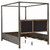 Gran Park - Queen Headboard, Footboard, Front & Back Canopy & Slats, Box 1 of 2 - Dark Cocoa