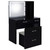 Flora - Vanity Top & Stool, Box 1 of 2 - Black High Gloss