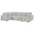 Devonshire - Left Sofa With 2 Pieces Pillow, Box 1 of 3 - Gray