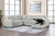 Devonshire - Right Chaise With Storage & 1 Piece Pillow, Box 3 of 3 - Gray