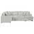 Devonshire - Right Chaise With Storage & 1 Piece Pillow, Box 3 of 3 - Gray