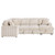 Devonshire - Left Sofa With 2 Pieces Pillow, Box 1 of 3 - Camel