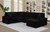 Devonshire - Right Chaise With Storage & 1 Piece Pillow, Box 3 of 3 - Black