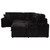 Devonshire - Right Chaise With Storage & 1 Piece Pillow, Box 3 of 3 - Black
