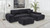 Octavia - RAF Chaise With Pillows, Box 2 of 2 - Black