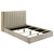 Arielle - Queen Headboard, Footboard, Slats & Pull Out Bookcase, Box 1 of 2 - Light Oak