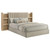 Arielle - Queen Headboard, Footboard, Slats & Pull Out Bookcase, Box 1 of 2 - Light Oak