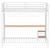 Campus - Full over Twin Posts, Front & Rear Guard Rails, Ladder, tube For Part Shelf, Box 1 of 2 - Matte White