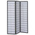 Carrie - 3-Panel Room Divider Folding Shoji Screen - Black