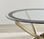 Brooke - Round Glass Top Side End Table Metal Base - Brass