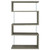 Emelle - 4-Shelf Glass Panel Bookshelf - Gray Driftwood