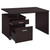 Irving - 2-Drawer Office Computer Desk - Cappuccino