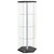Zahavah - 4-Shelf Hexagonal Clear Glass Curio Cabinet - Black