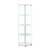 Zahavah - 4-Shelf Hexagonal Clear Glass Curio Cabinet - White
