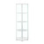 Zahavah - 4-Shelf Hexagonal Clear Glass Curio Cabinet - White