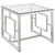 Merced - Square Glass Top Side End Table - Nickel