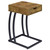 Troy - 1-Drawer C-Shaped Side Table Power Outlet - Rustic Nutmeg