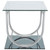 Danville - Square U-Shaped Glass Top Side End Table - Chrome