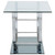 Danville - Square U-Shaped Glass Top Side End Table - Chrome