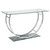 Danville - U-Shaped Glass Top Entryway Console Table - Chrome