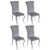 Betty - Velvet Upholstered Dining Side Chair (Set of 4) - Gray And Chrome