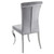 Betty - Velvet Upholstered Dining Side Chair (Set of 4) - Gray And Chrome
