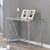Lille - Glass Top Entryway Sofa Console Table Accents - Chrome