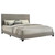 Dorian - Fabric Upholstered Eastern King Panel Bed - Taupe