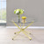 Beckham - Round Glass Top Dining Table - Brass