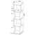 Baxter - 4-Shelf Bookshelf - White And Chrome