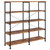 Analiese - 4-Shelf Double Bookshelf - Rustic Nutmeg