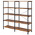 Analiese - 4-Shelf Double Bookshelf - Rustic Nutmeg