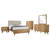 Robyn - 5 Piece Eastern King Bedroom Set - Light Ash