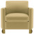 Corliss - Upholstered Curved Track Arm Chair - Camel