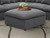 Hobson - Square Upholstered Ottoman - Charcoal